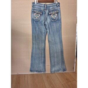 AZI Womens Jeans 31/32 Sequined Studded Flare